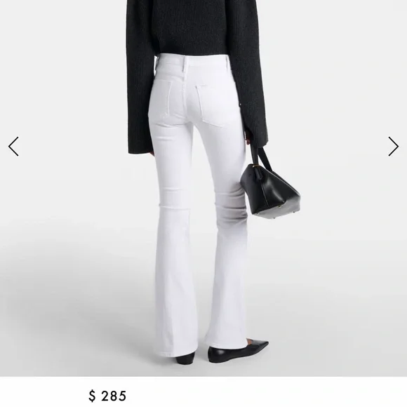 Frame Denim White Le High Flare Jeans - Picture 2 of 7